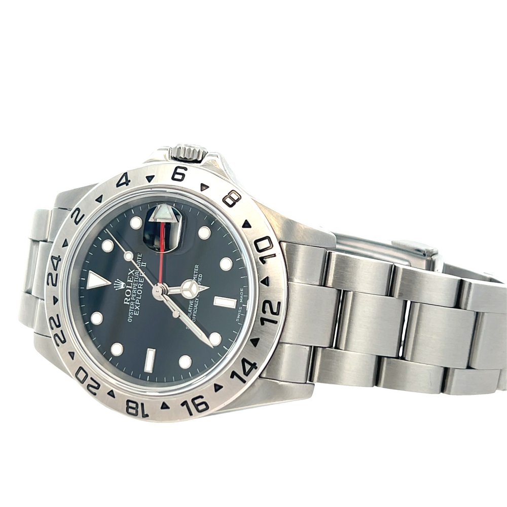 Pre-Owned Rolex Explorer II Ref. 16570 | Black Dial | Stainless Steel