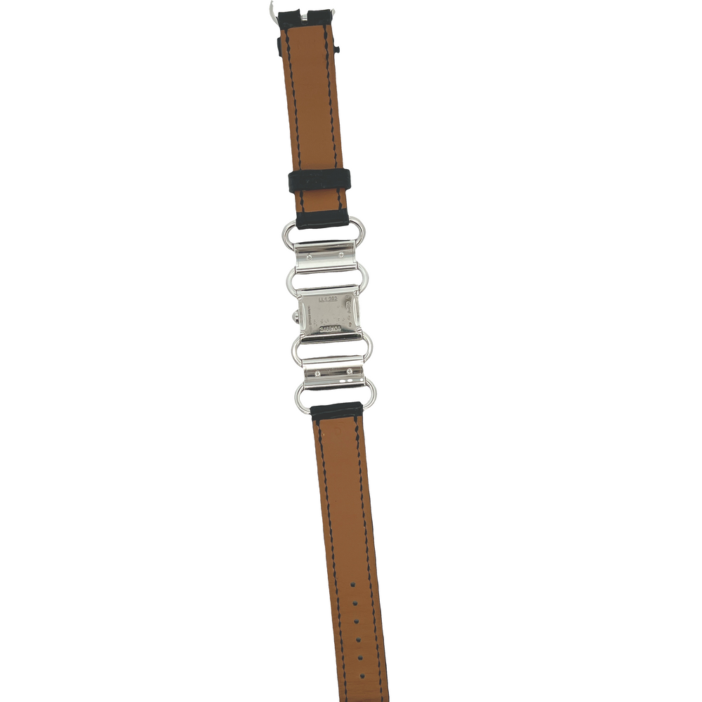 Estate Hermès Kelly Diamond Watch White Gold Pavé Chaîne Bracelet Ladies Luxury Timepiece