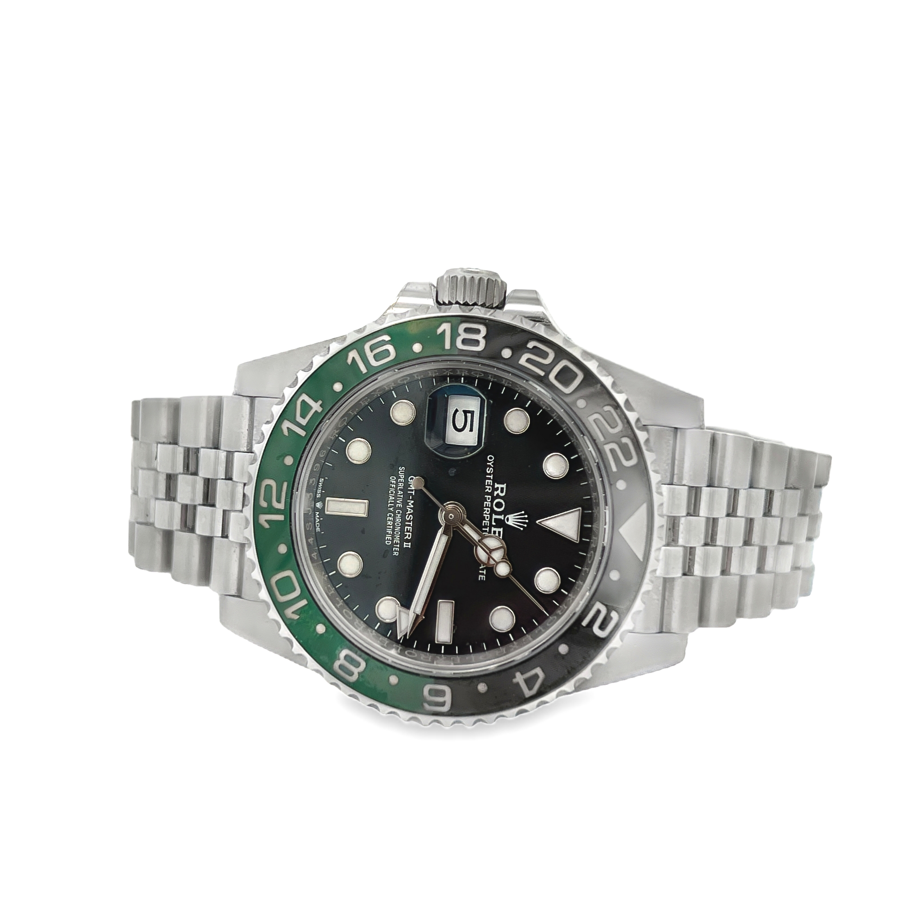 Pre-Owned 2026 Rolex GMT-Master II “Sprite” 126720VTNR Left-Handed Jubilee Box & Papers Unworn