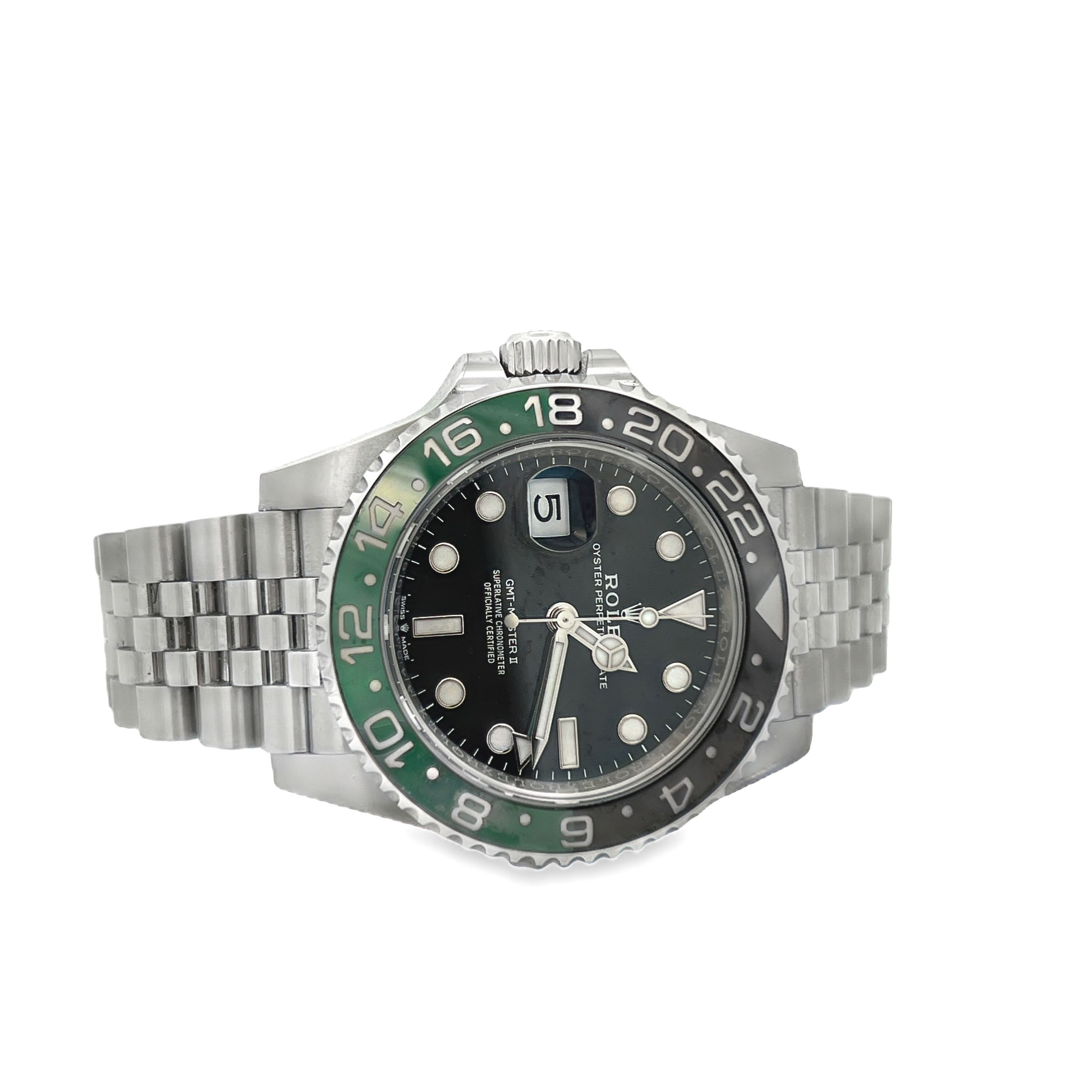 Pre-Owned 2026 Rolex GMT-Master II “Sprite” 126720VTNR Left-Handed Jubilee Box & Papers Unworn