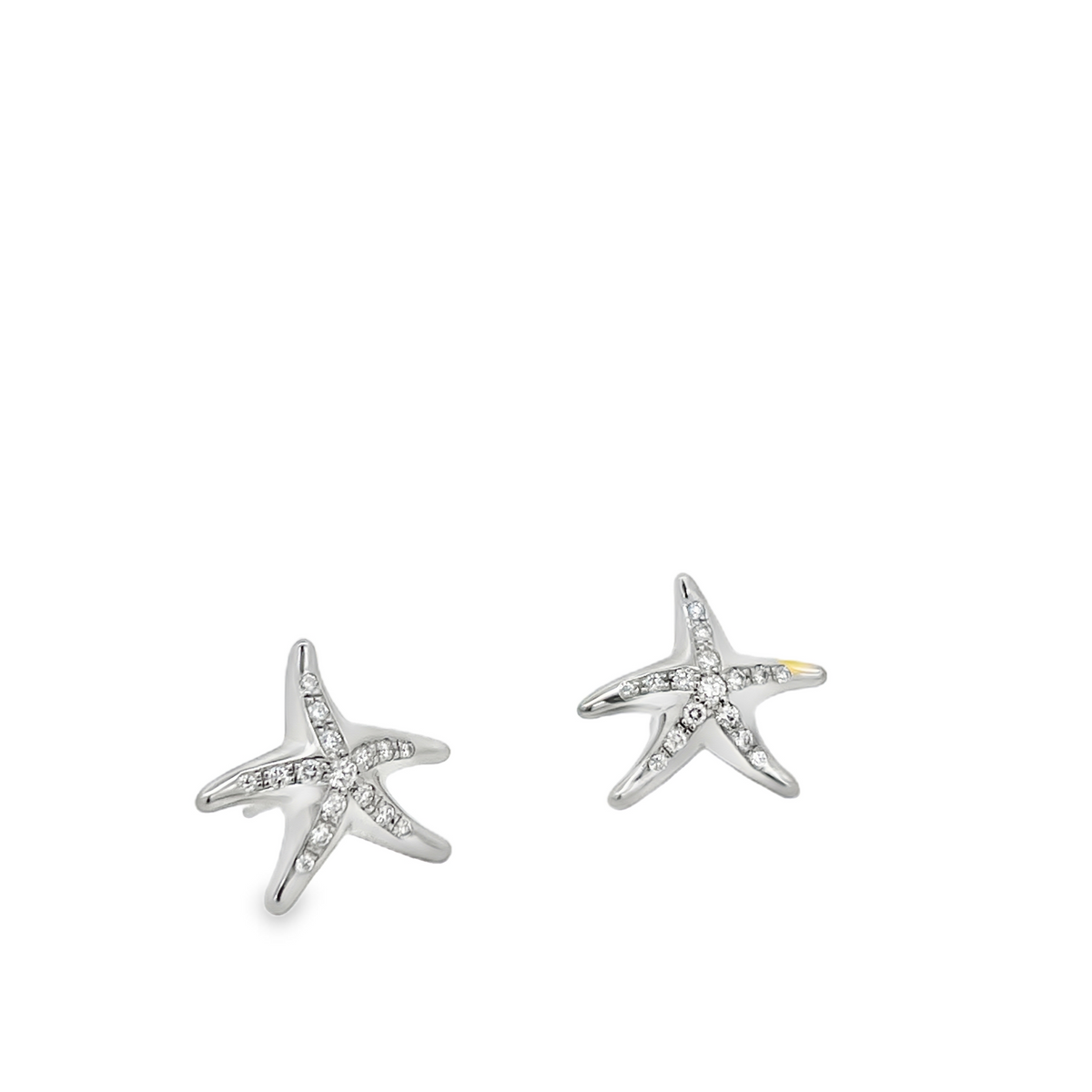 Estate Tiffany & Co. Platinum Diamond Starfish Earrings