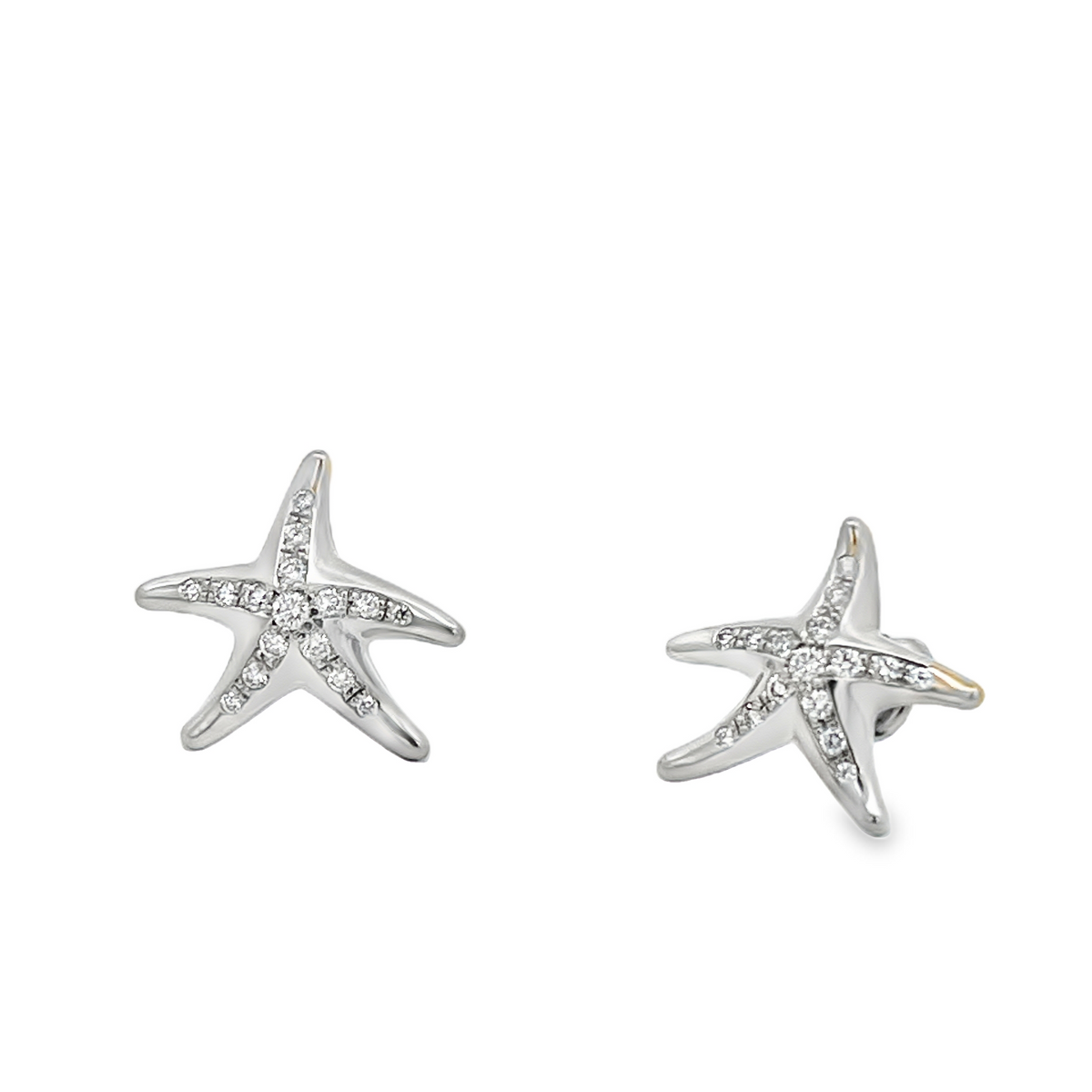 Estate Tiffany & Co. Platinum Diamond Starfish Earrings