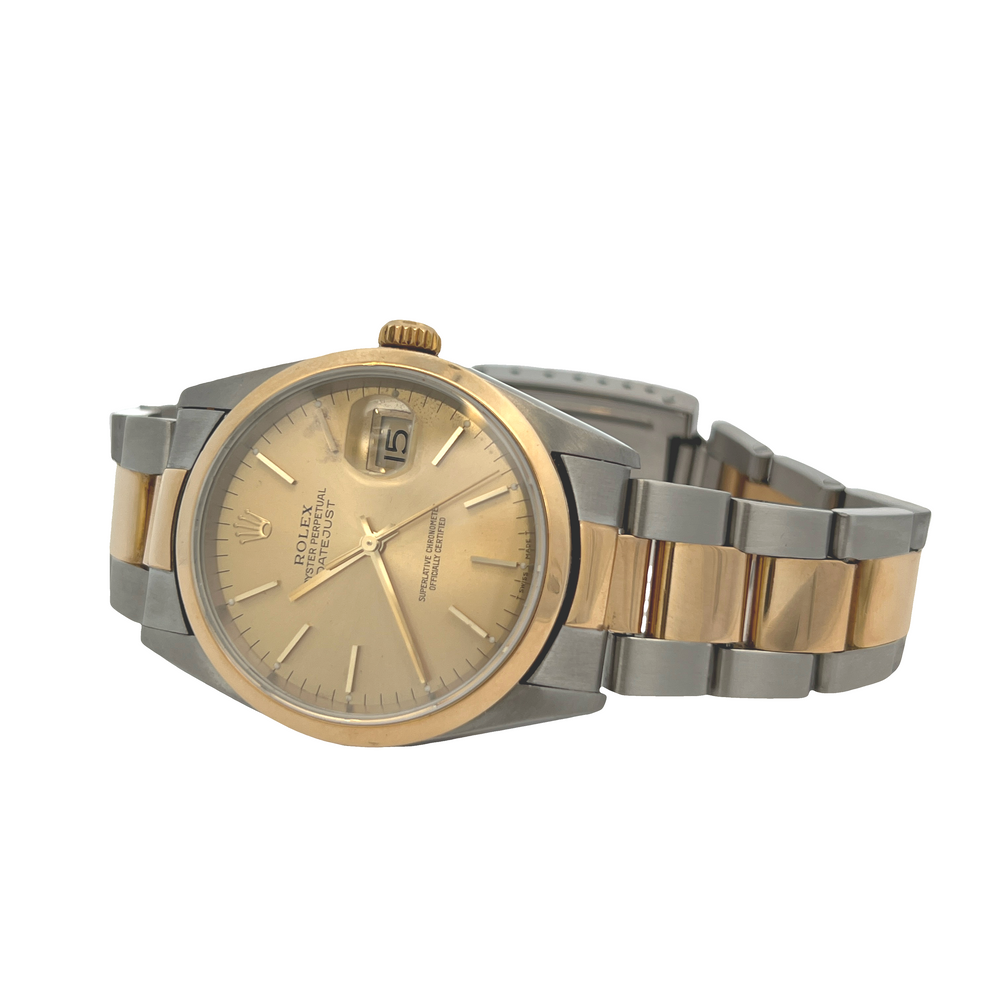 Pre-Owned Rolex Datejust Two-Tone Champagne Dial Watch