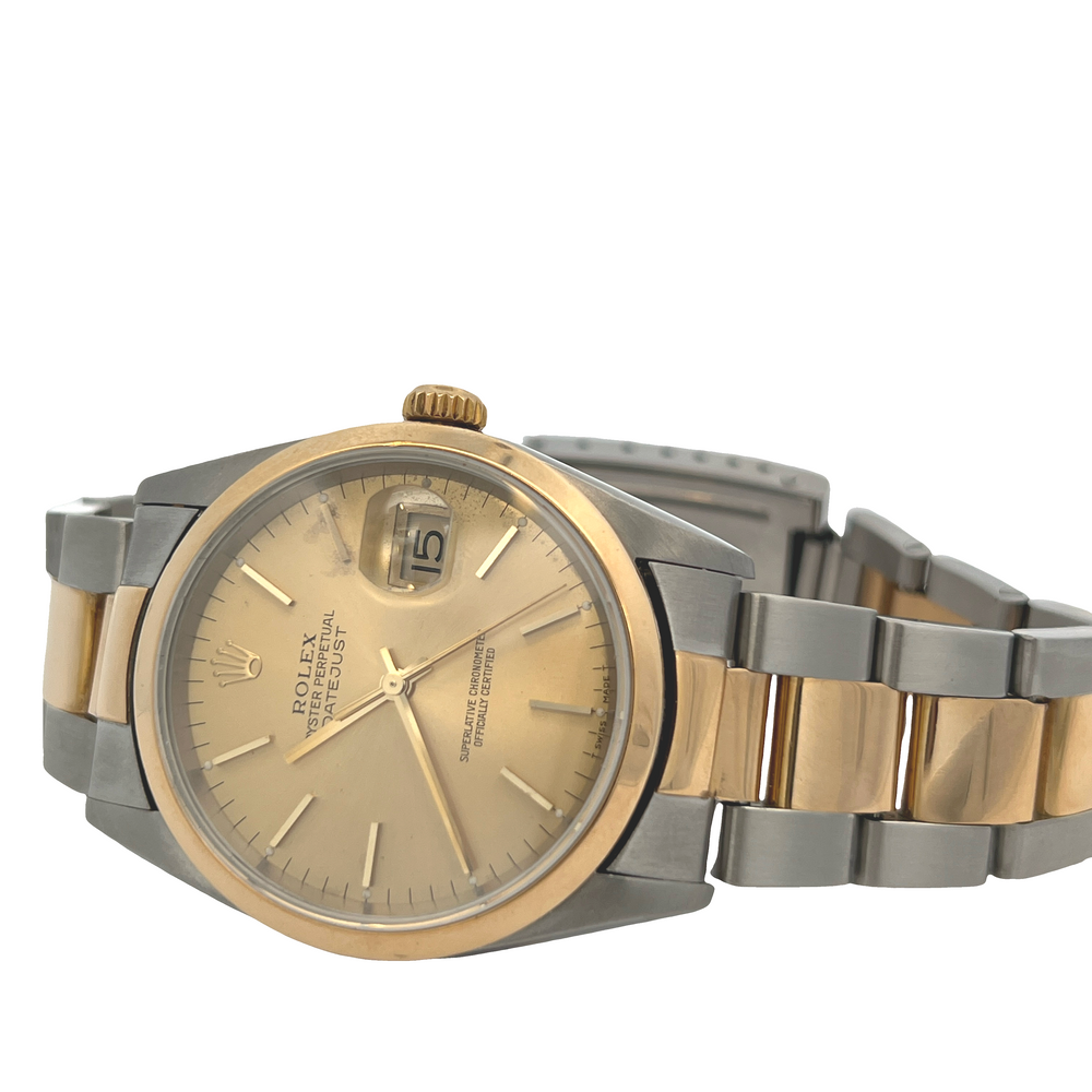 Pre-Owned Rolex Datejust Two-Tone Champagne Dial Watch