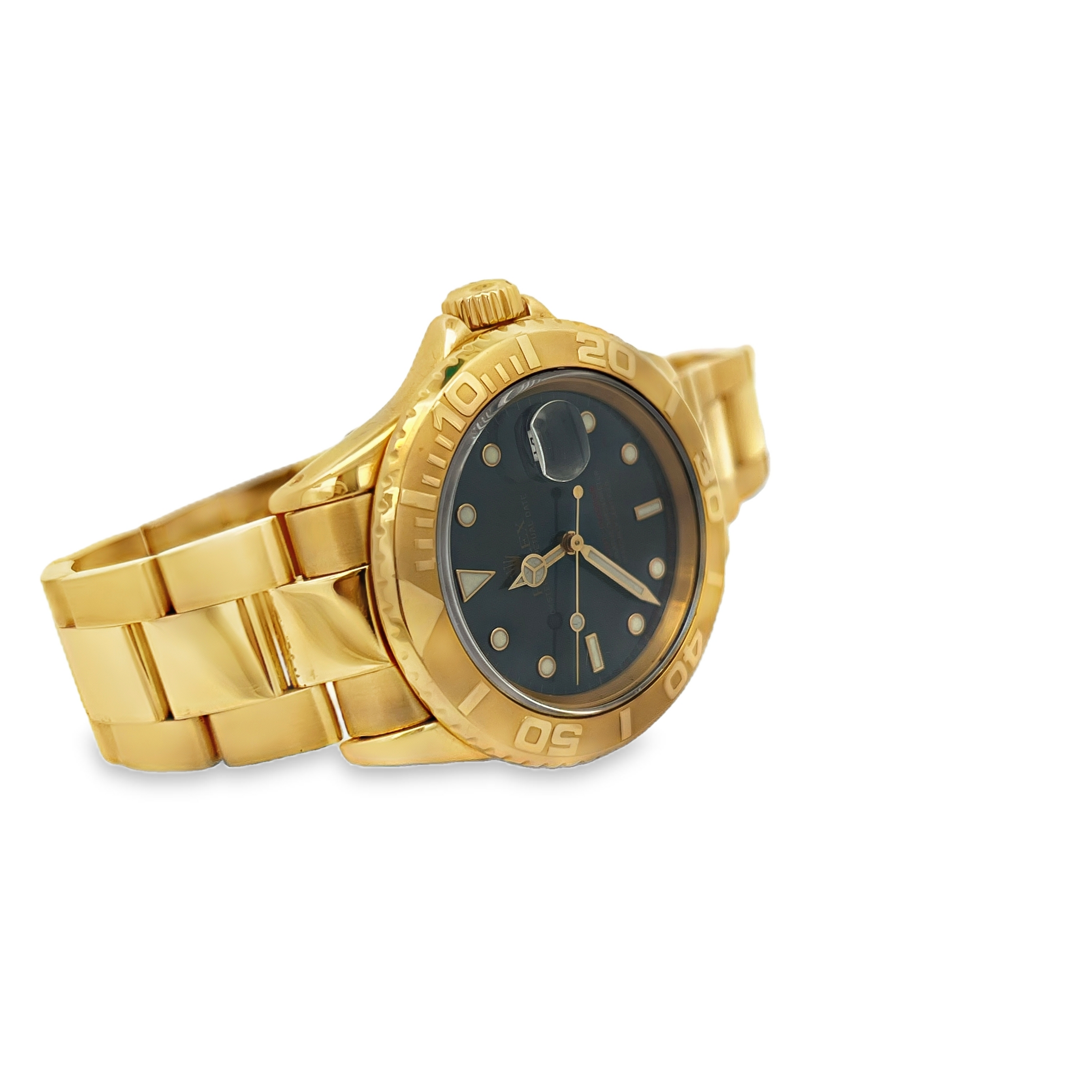 Pre-Owned Rolex Yacht-Master 18K Yellow Gold 16628 Blue Dial
