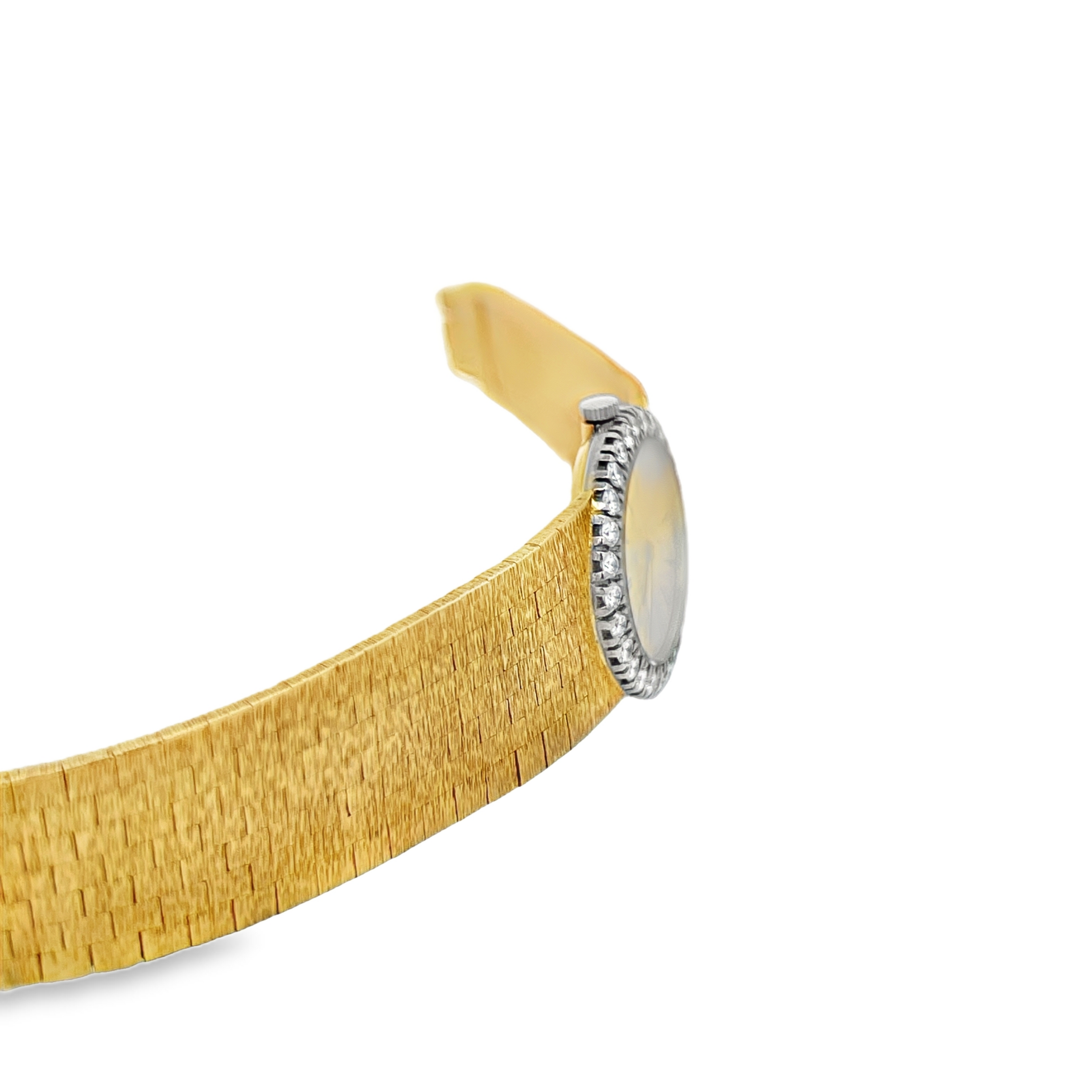 Estate Piaget 18K Yellow Gold Diamond Bezel Bracelet Watch