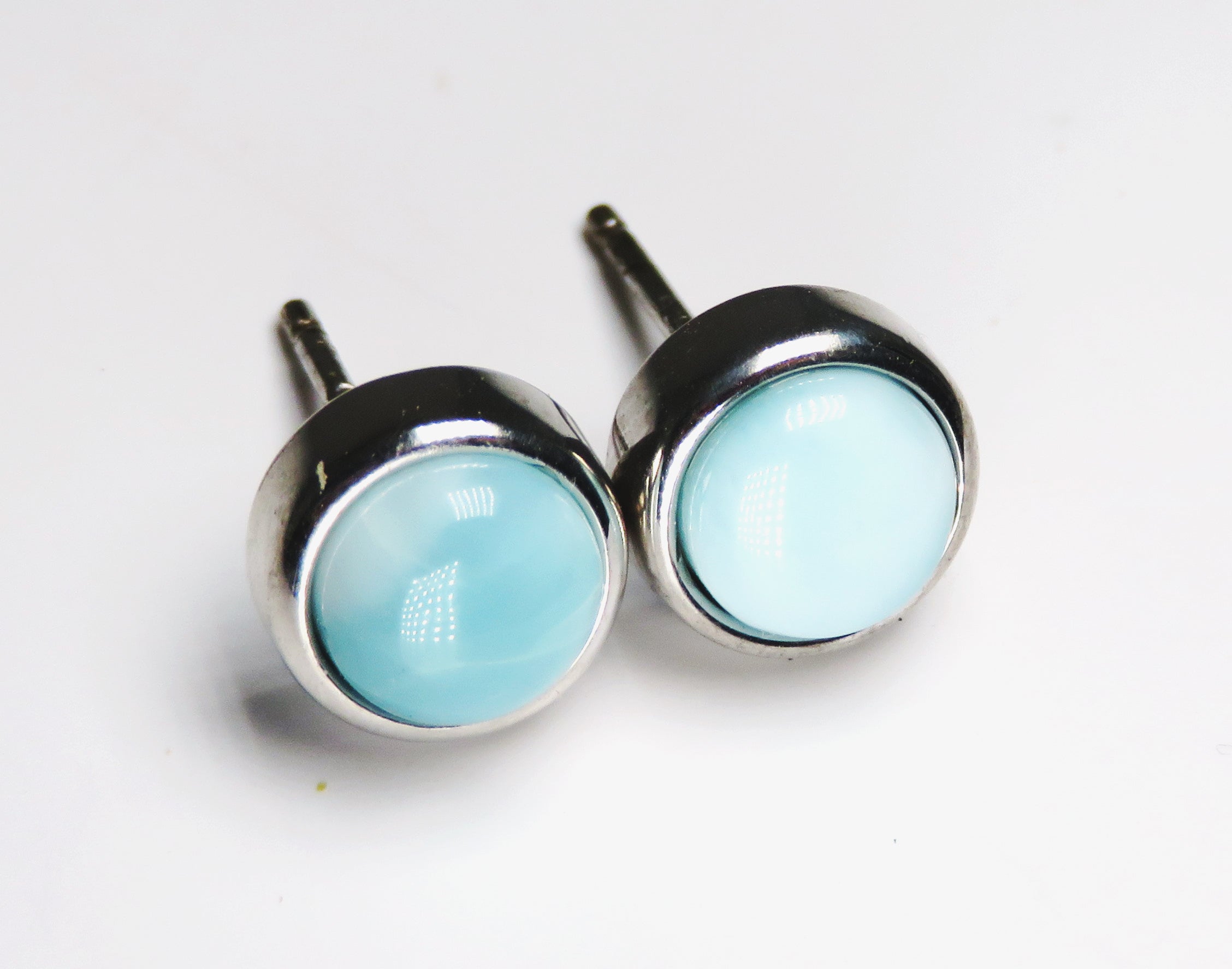 SS Larimar Studs 8mm