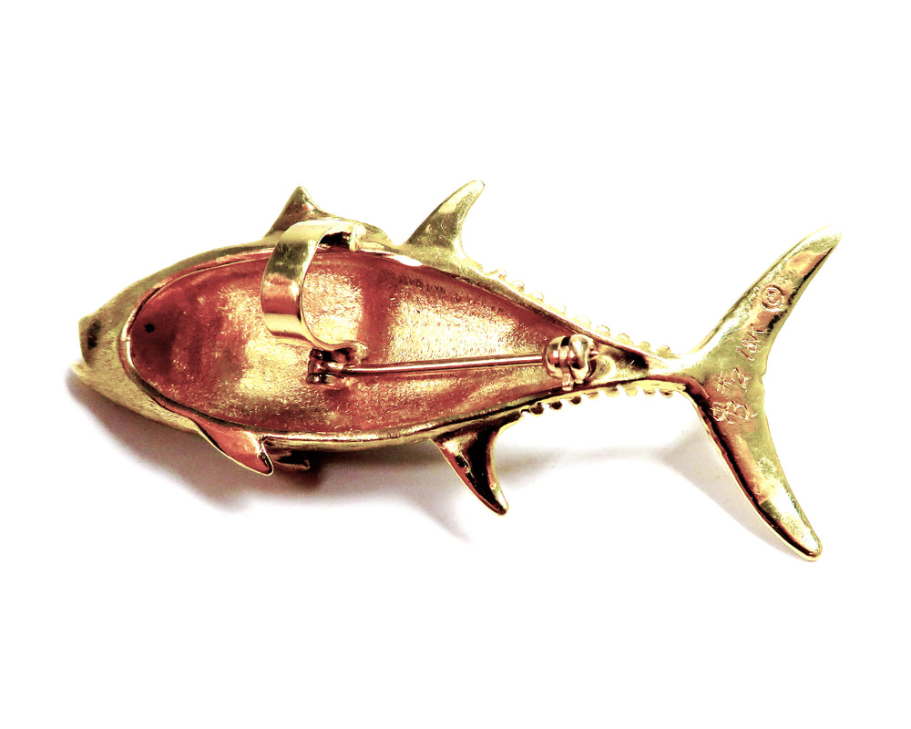 -E- 18kt TT Tuna Fish Pendant/