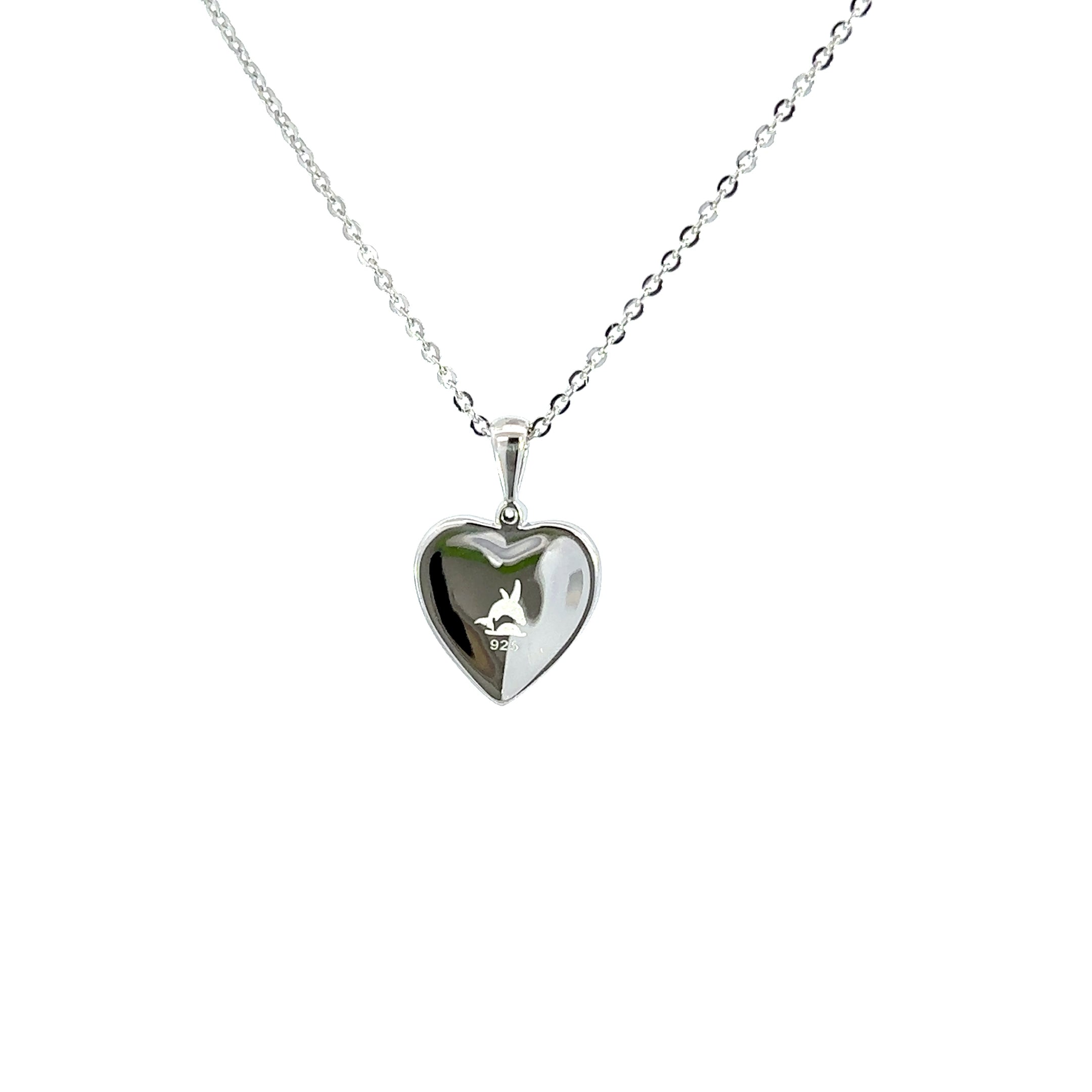 SS Larimar heart pendant w/ w