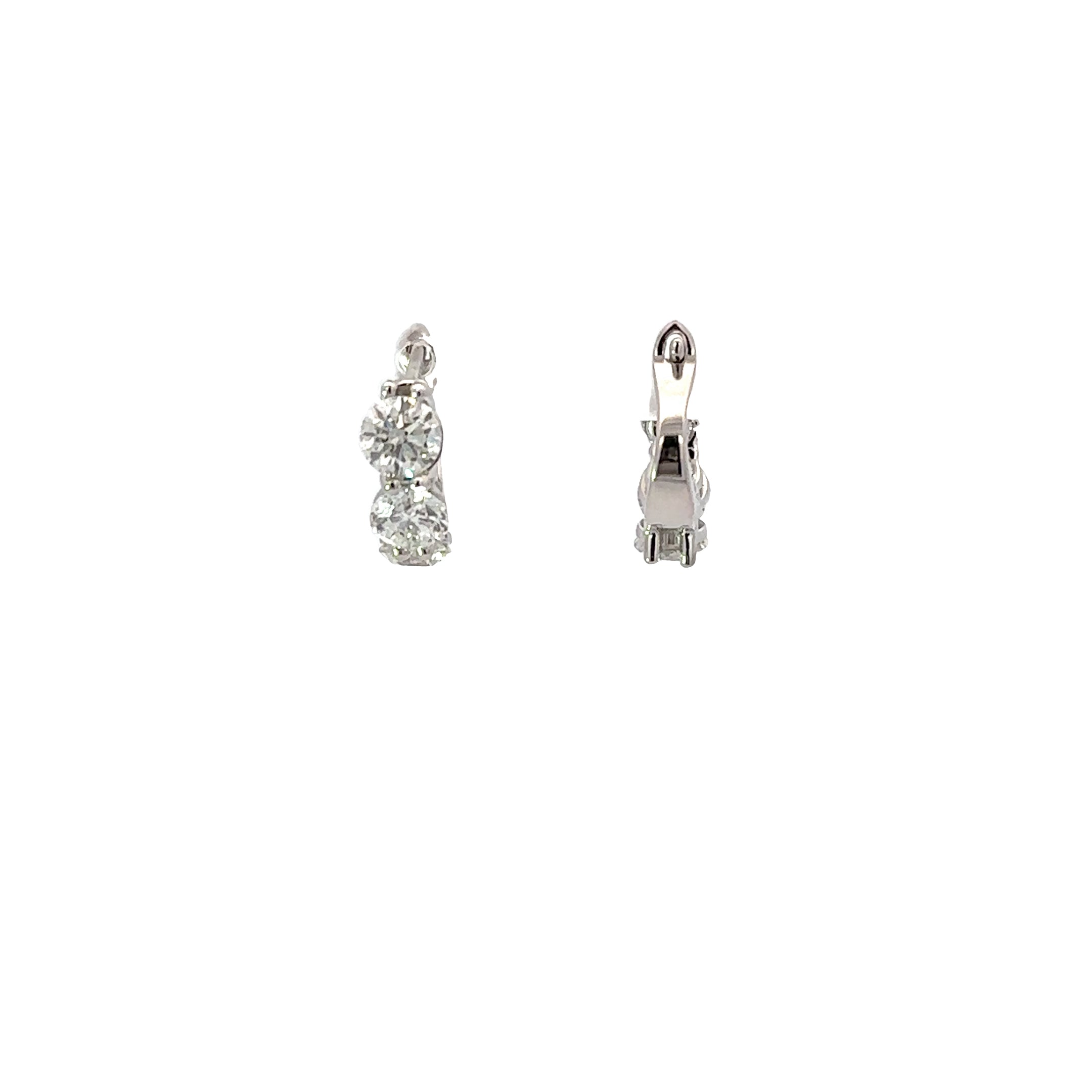 18kt wg Diamond Mini Huggies