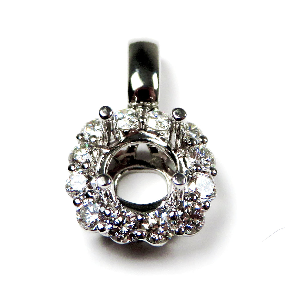 14kt wg smnt pendant w/dia hal