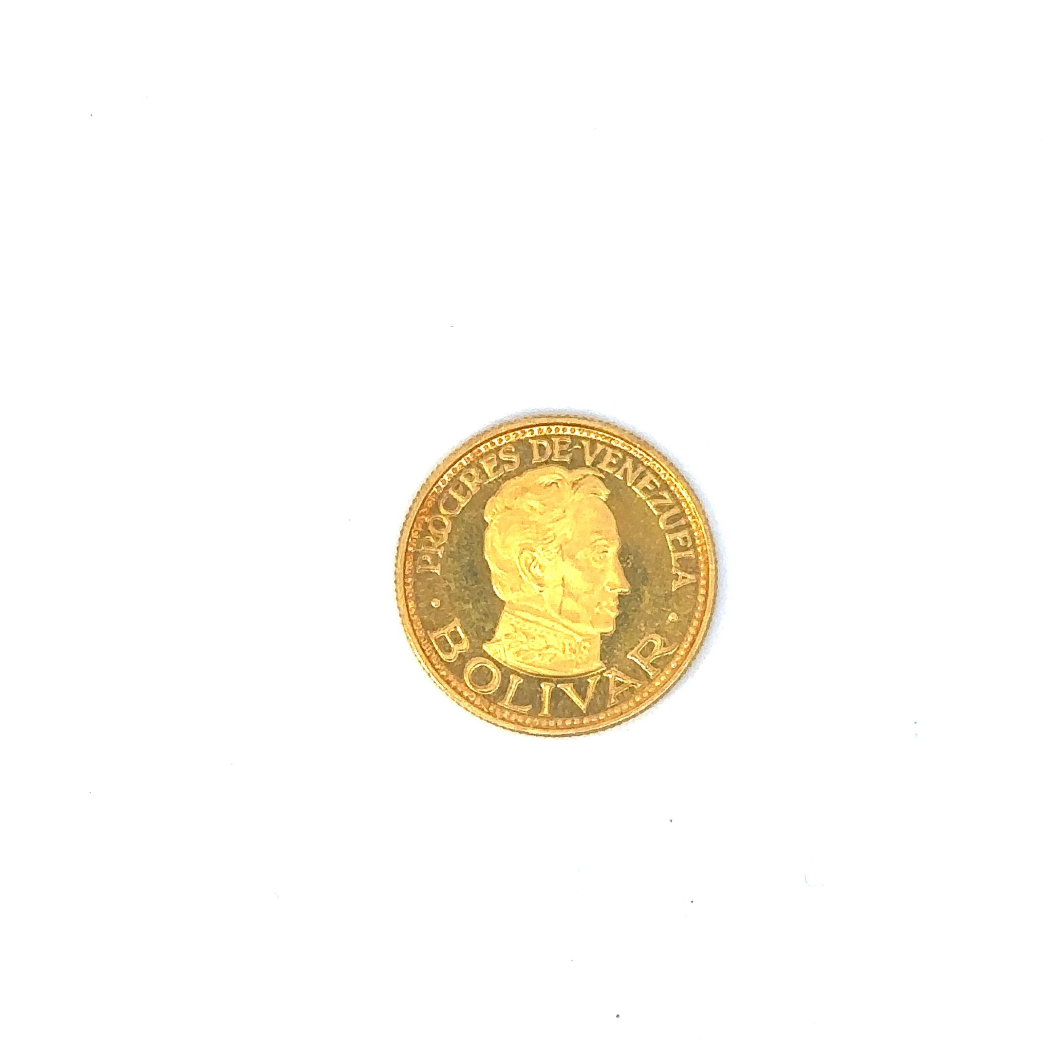 Venezuelan Bolivar Gold Coin