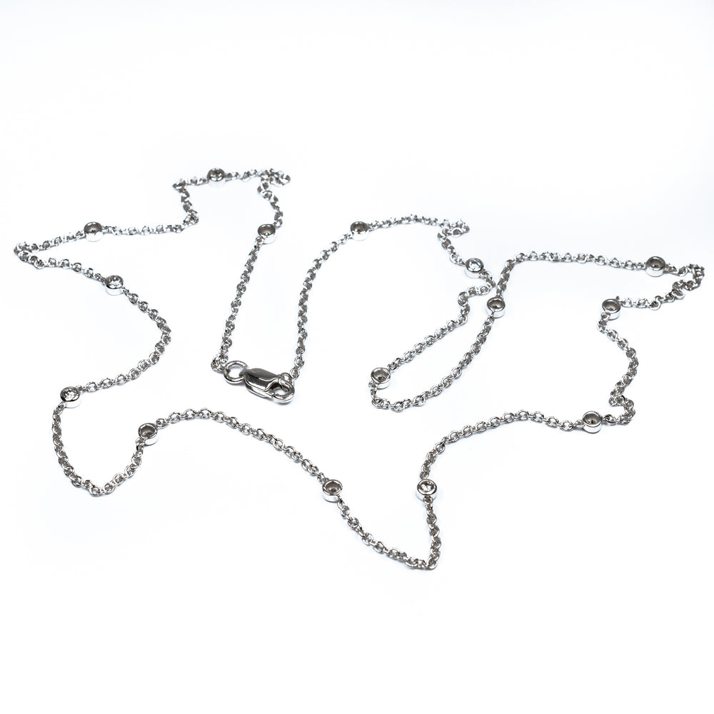 18kt wg 20" DBY necklace 15=0.