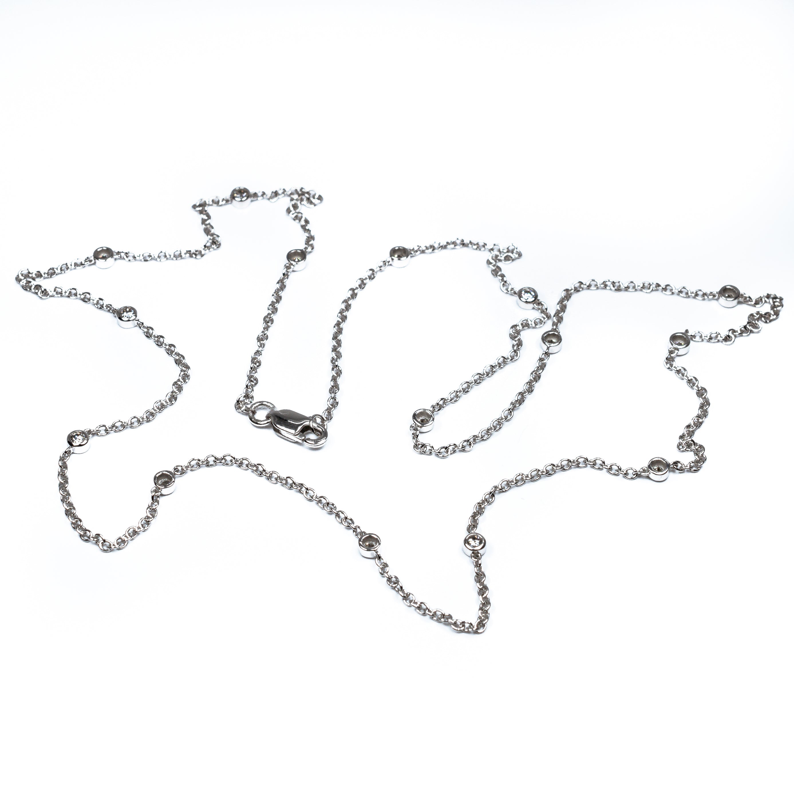 18kt wg 20" DBY necklace 15=0.