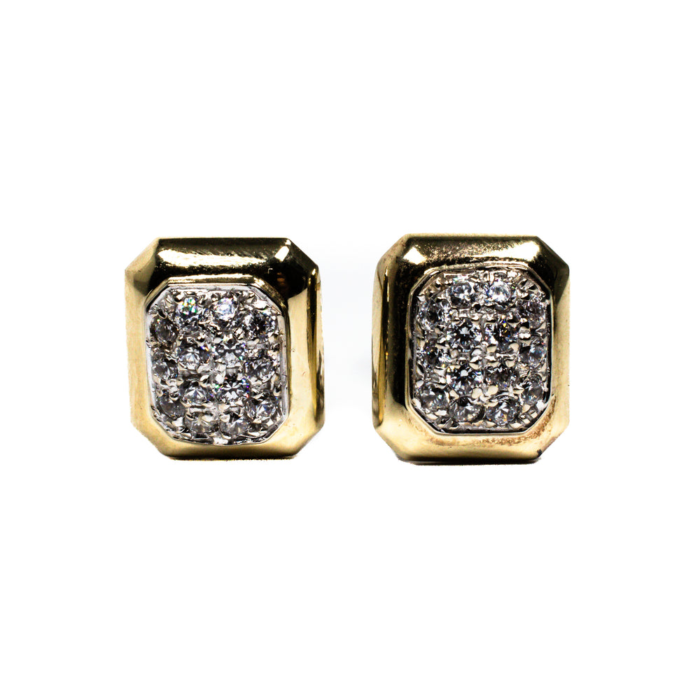 14kt Yellow Gold Diamond Earrings