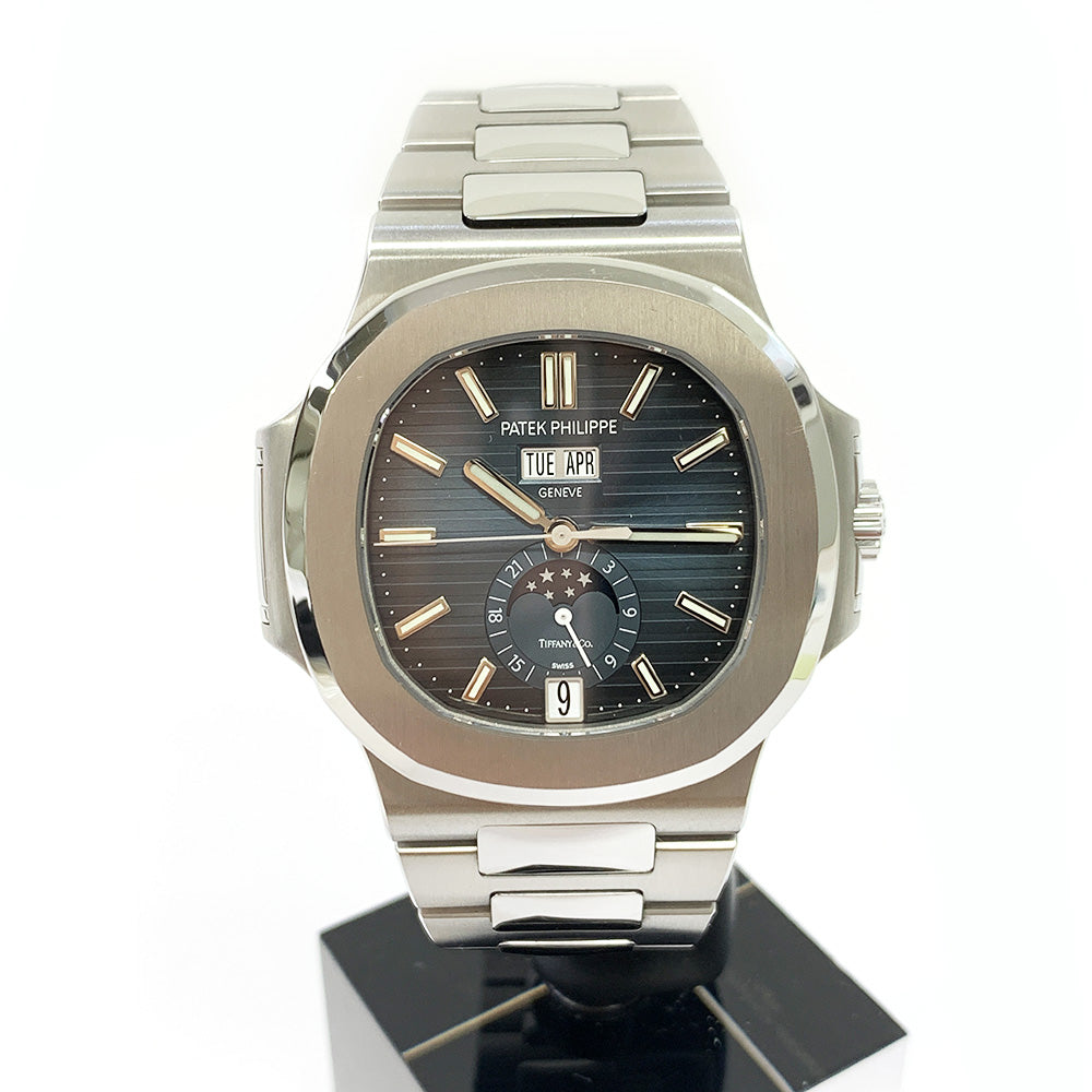 Nautilus 40mm Annual Calendar Moon Phases Stainless Steel Blue Tiffany Dial 5726/1A‐014