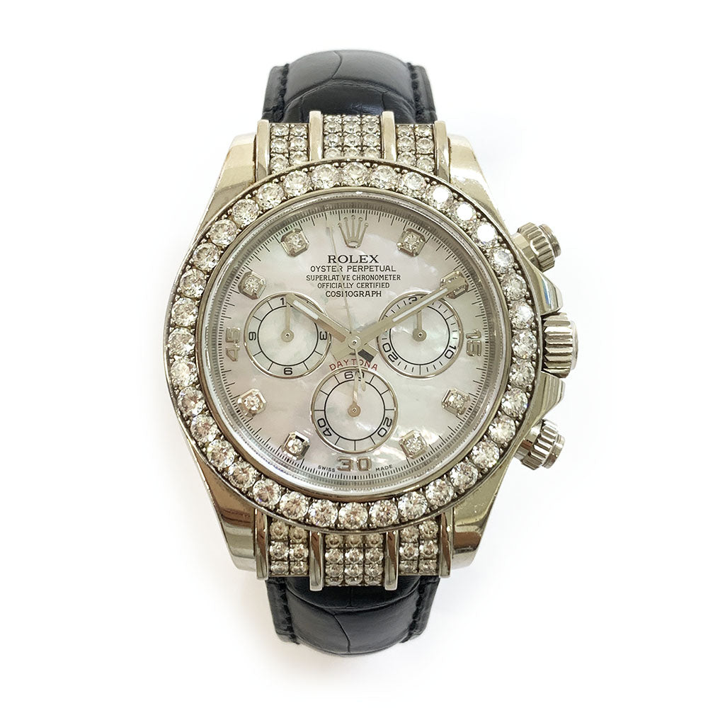 Daytona  Diamond Bezel and Lugs White Gold 116599RBR