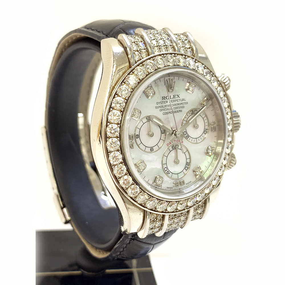 Daytona  Diamond Bezel and Lugs White Gold 116599RBR