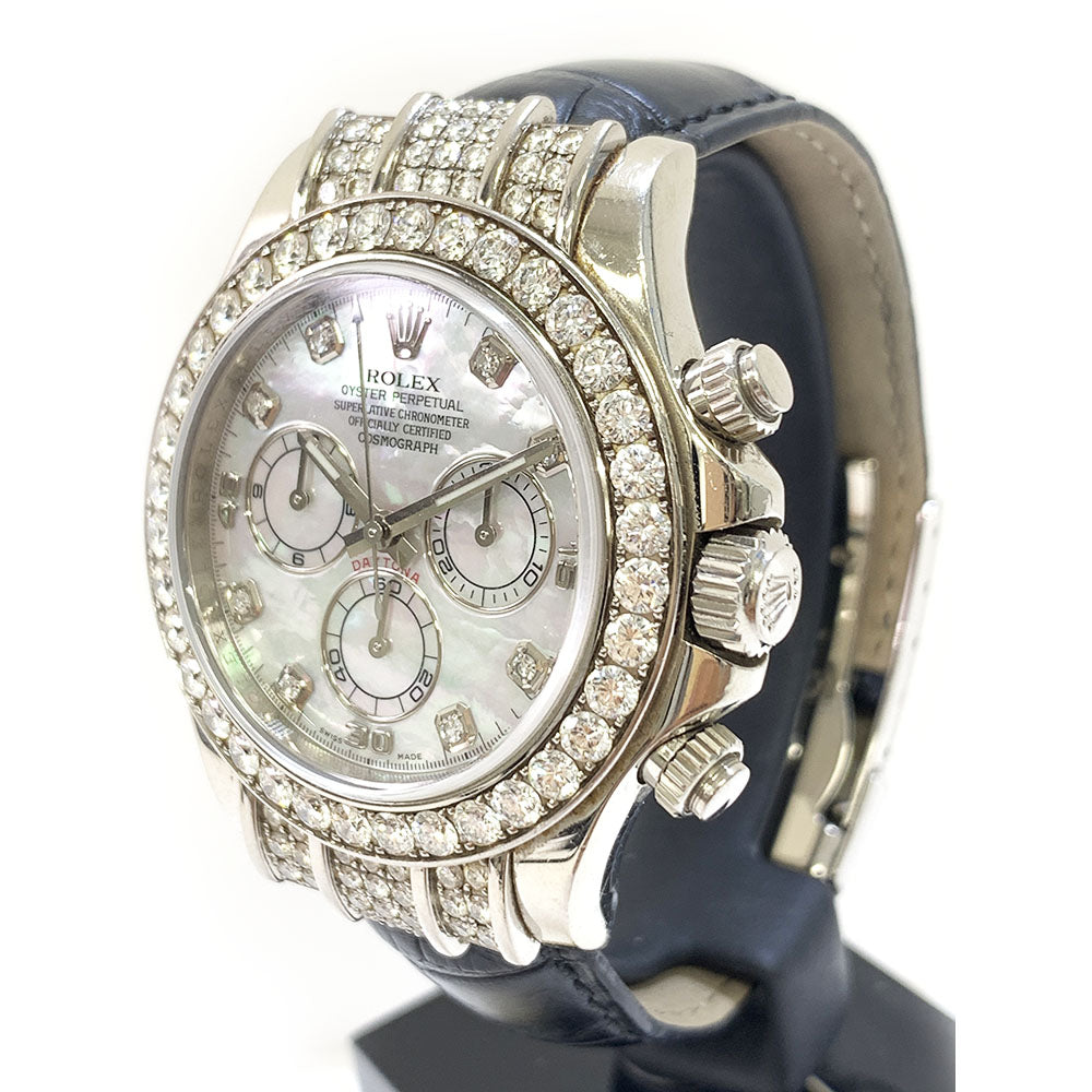 Daytona  Diamond Bezel and Lugs White Gold 116599RBR