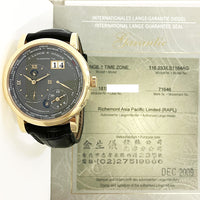 Lange 1 Time Zone 42mm Rose Gold Manual Winding 116.033