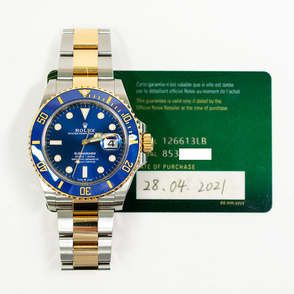 Submariner Date 41mm Black Ceramic Bezel Steel and Yellow Gold 126613LB