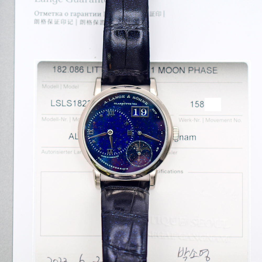 Little Lange 1 Moon Phase 36.8mm White Gold Manual Winding 182.086