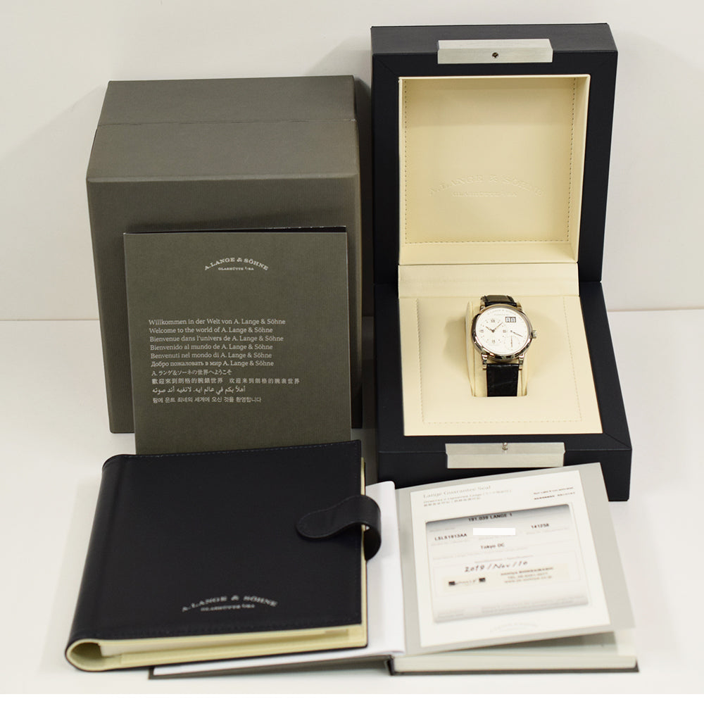 Lange 1 38.5mm White Gold Manual Winding 191.039