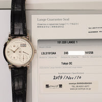 Lange 1 38.5mm White Gold Manual Winding 191.039