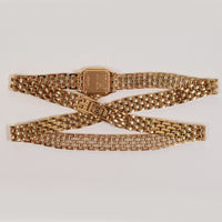 Panthère de Cartier 20mm x 25mm Rose Gold Diamond-set Bezel and Crown Rose Gold Triple Loop Bracelet Quartz WJPN0013