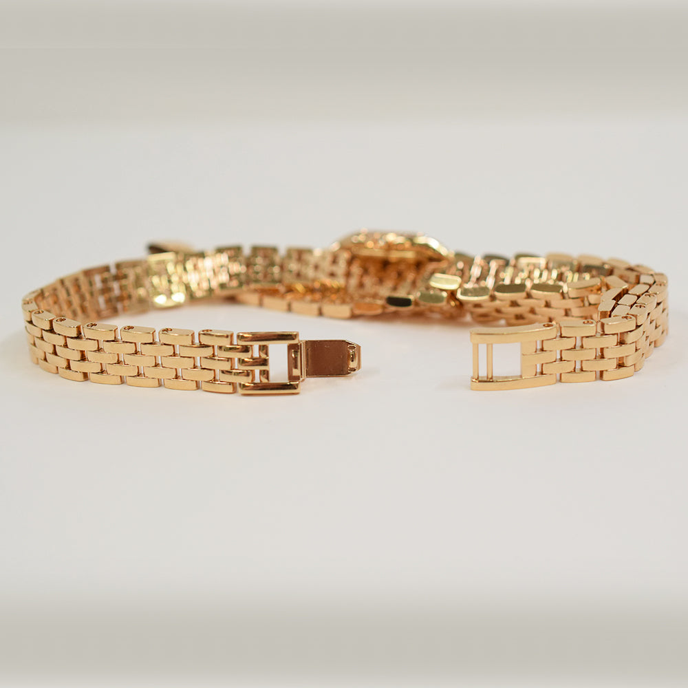 Panthère de Cartier 20mm x 25mm Rose Gold Diamond-set Bezel and Crown Rose Gold Triple Loop Bracelet Quartz WJPN0013
