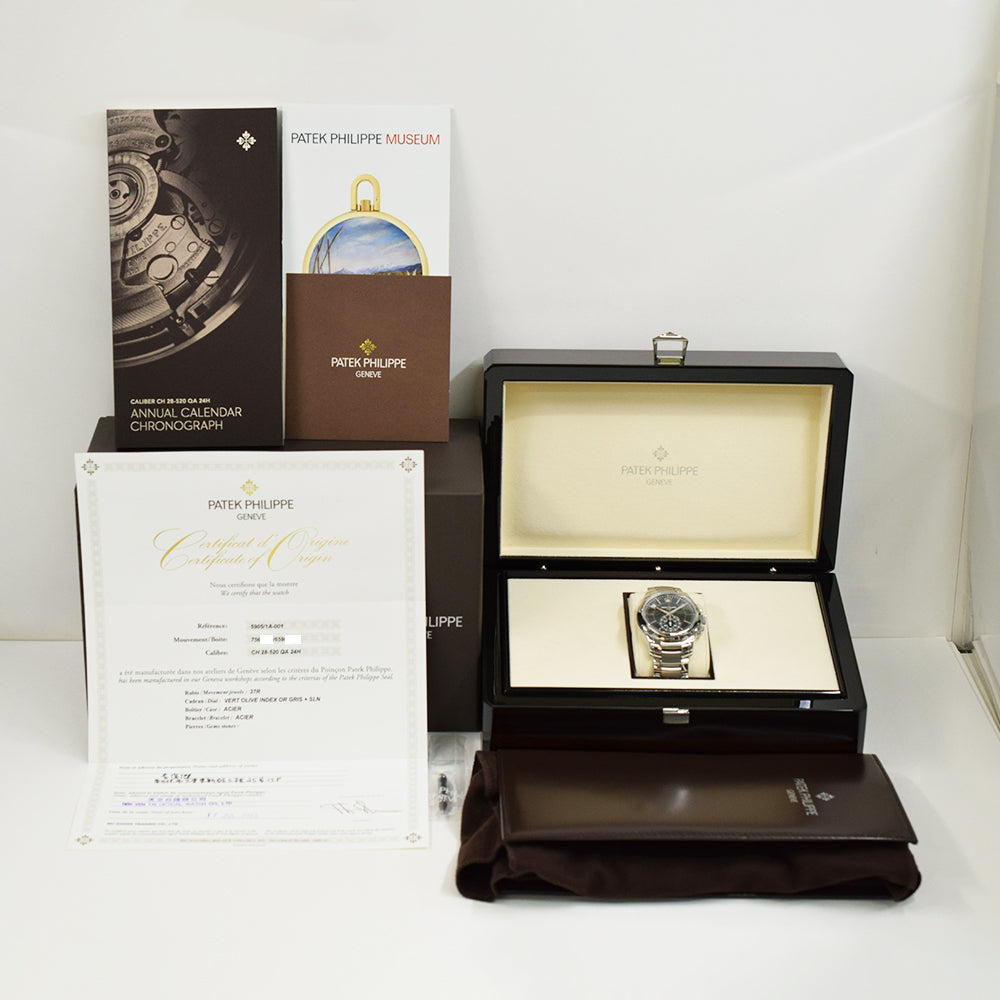 Flyback Chronograph, Annual Calendar, 42mm Stainless Steel Self Winding 5905/1A-001