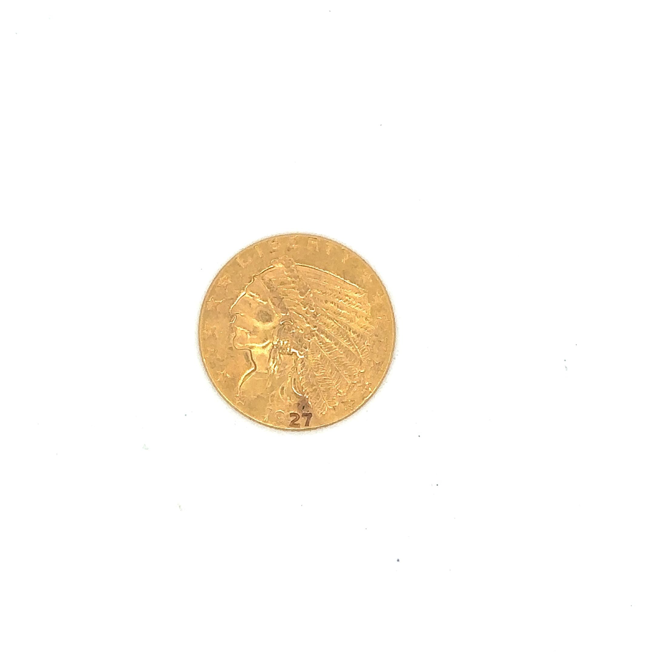 1927 US Liberty $2.5 Gold Coin