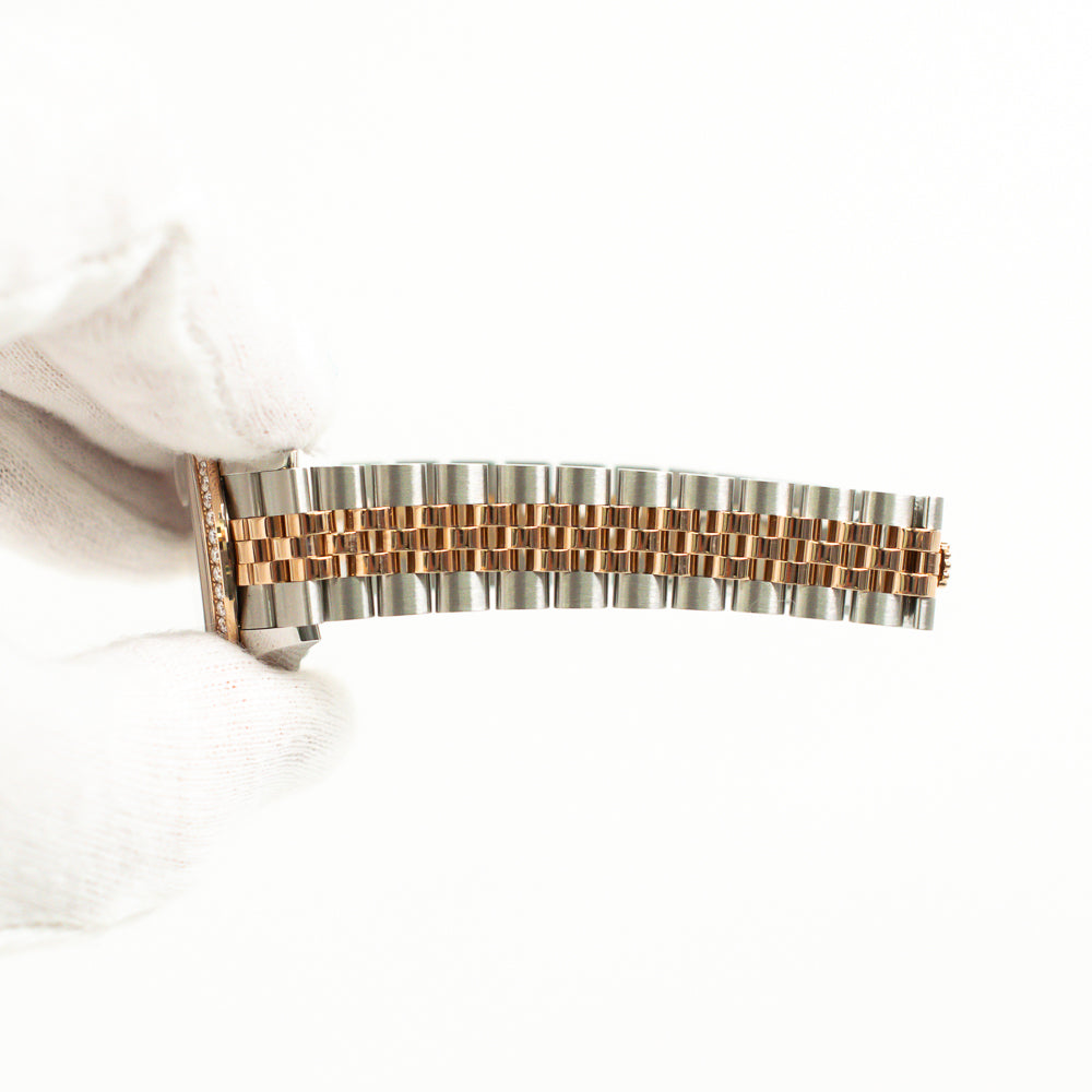 Datejust 28mm Diamond Bezel Steel and Rose Gold 279381RBR