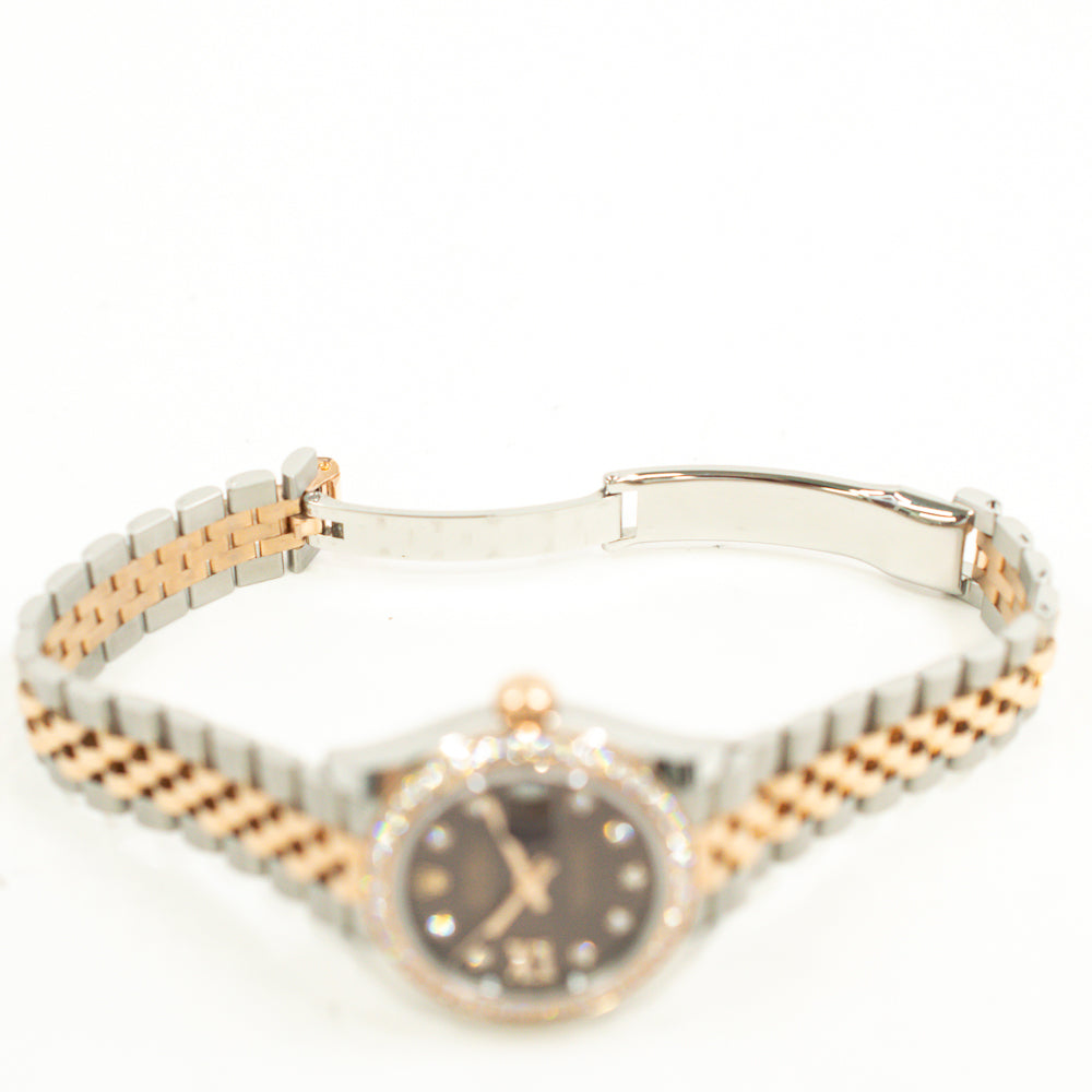 Datejust 28mm Diamond Bezel Steel and Rose Gold 279381RBR