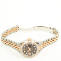 Datejust 28mm Diamond Bezel Steel and Rose Gold 279381RBR