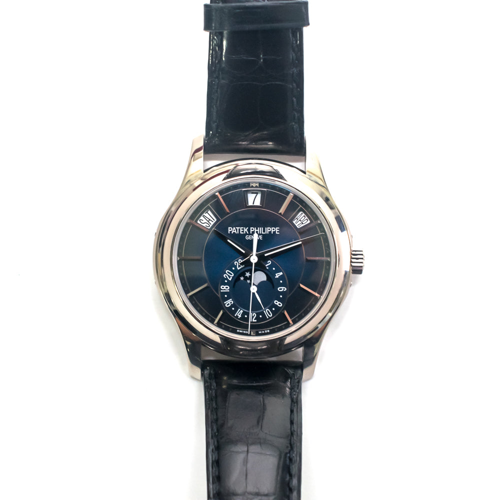 Complications 40mm Annual Calendar Moon Phase Blue Dial White Gold 5205G-013