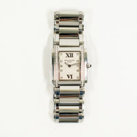 Twenty~4 Quartz Diamond Bezel 25mm x 30mm Stainless Steel 4910/10A-011