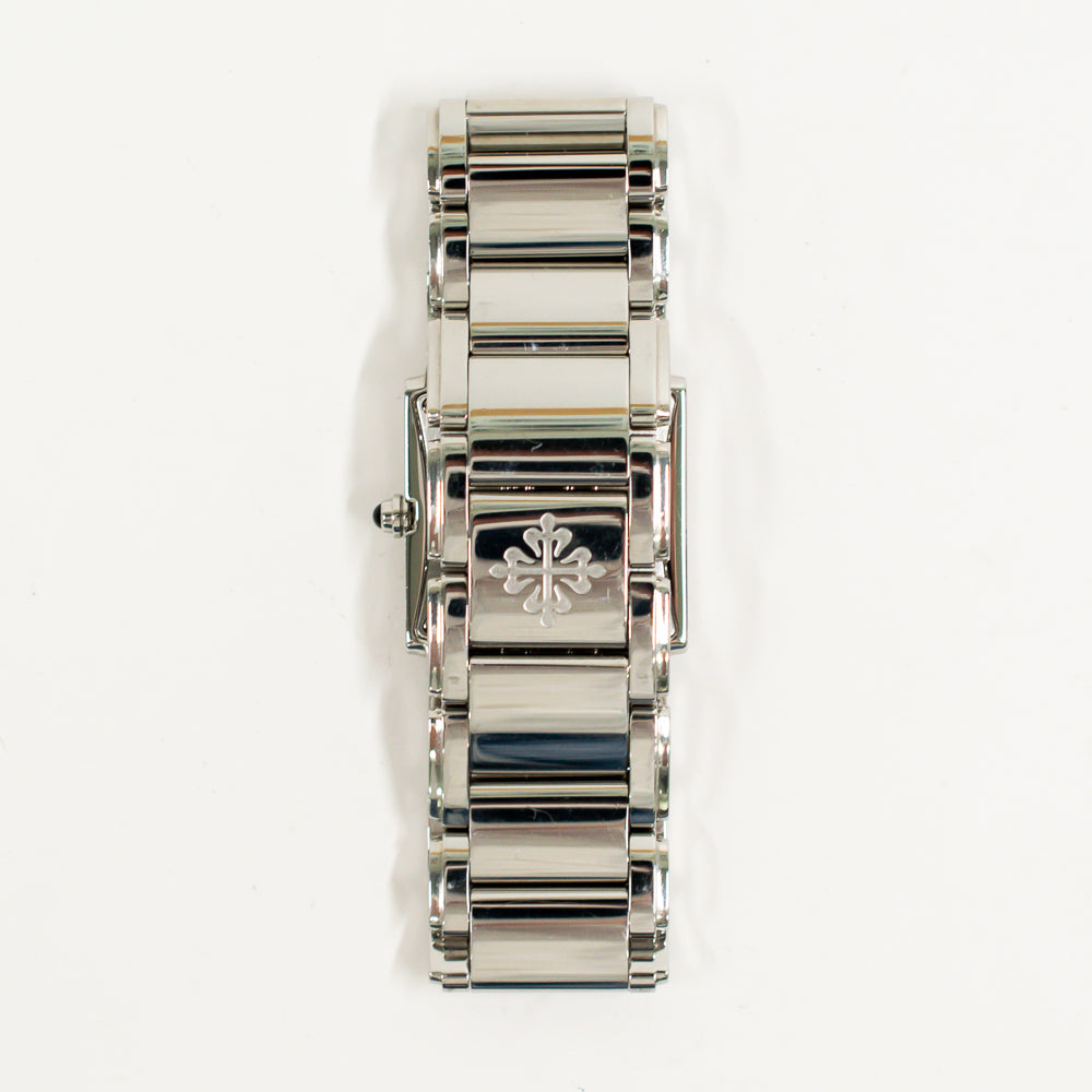 Twenty~4 Quartz Diamond Bezel 25mm x 30mm Stainless Steel 4910/10A-011
