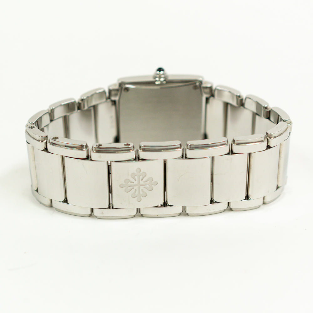 Twenty~4 Quartz Diamond Bezel 25mm x 30mm Stainless Steel 4910/10A-011