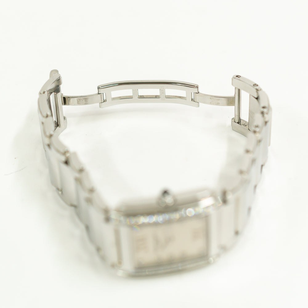 Twenty~4 Quartz Diamond Bezel 25mm x 30mm Stainless Steel 4910/10A-011