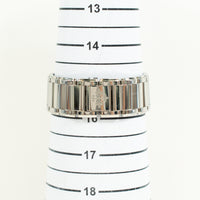 Twenty~4 Quartz Diamond Bezel 25mm x 30mm Stainless Steel 4910/10A-011
