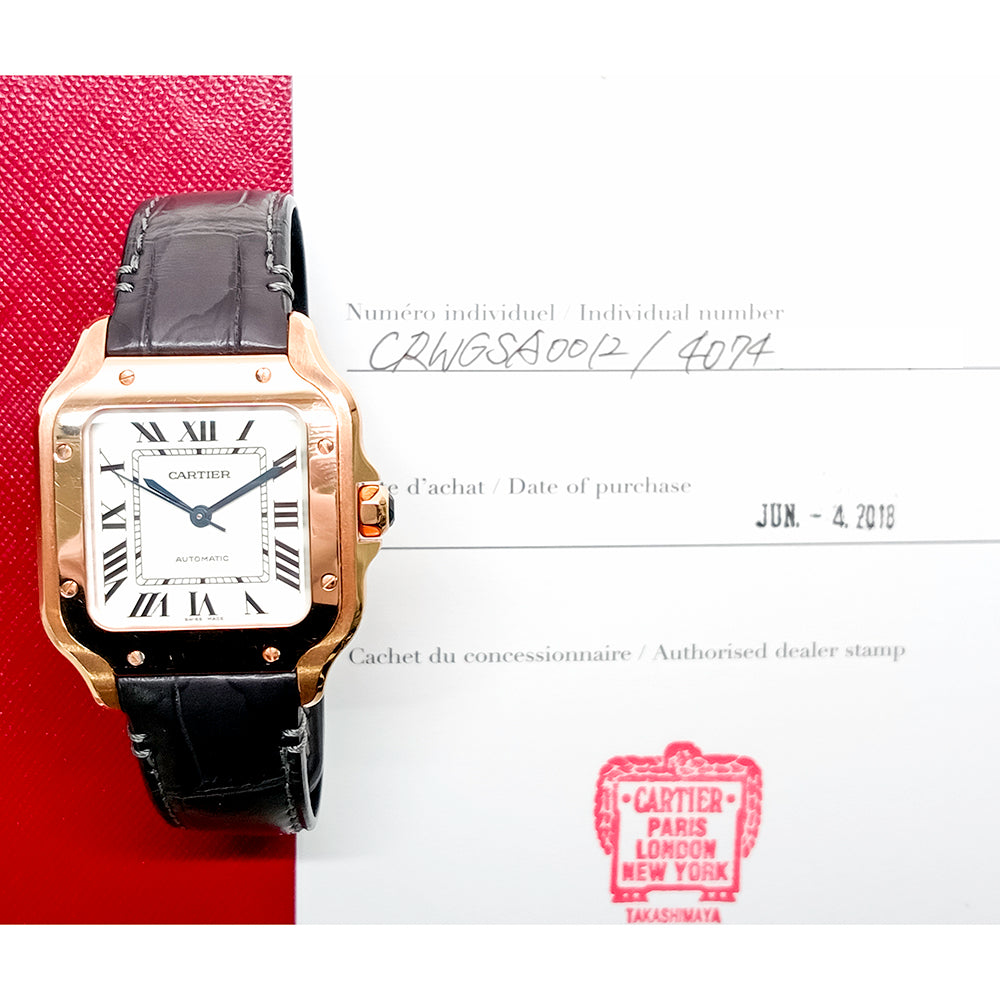 Santos de Cartier Medium 35.1mm - Rose Gold WGSA0012