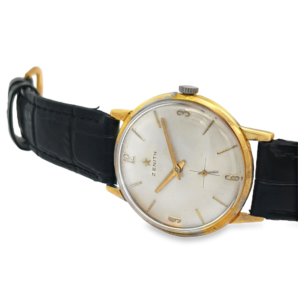 Pre-Owned Vintage Zenith Manual Wind Dress Watch | 18K Yellow Gold Case | Small Seconds