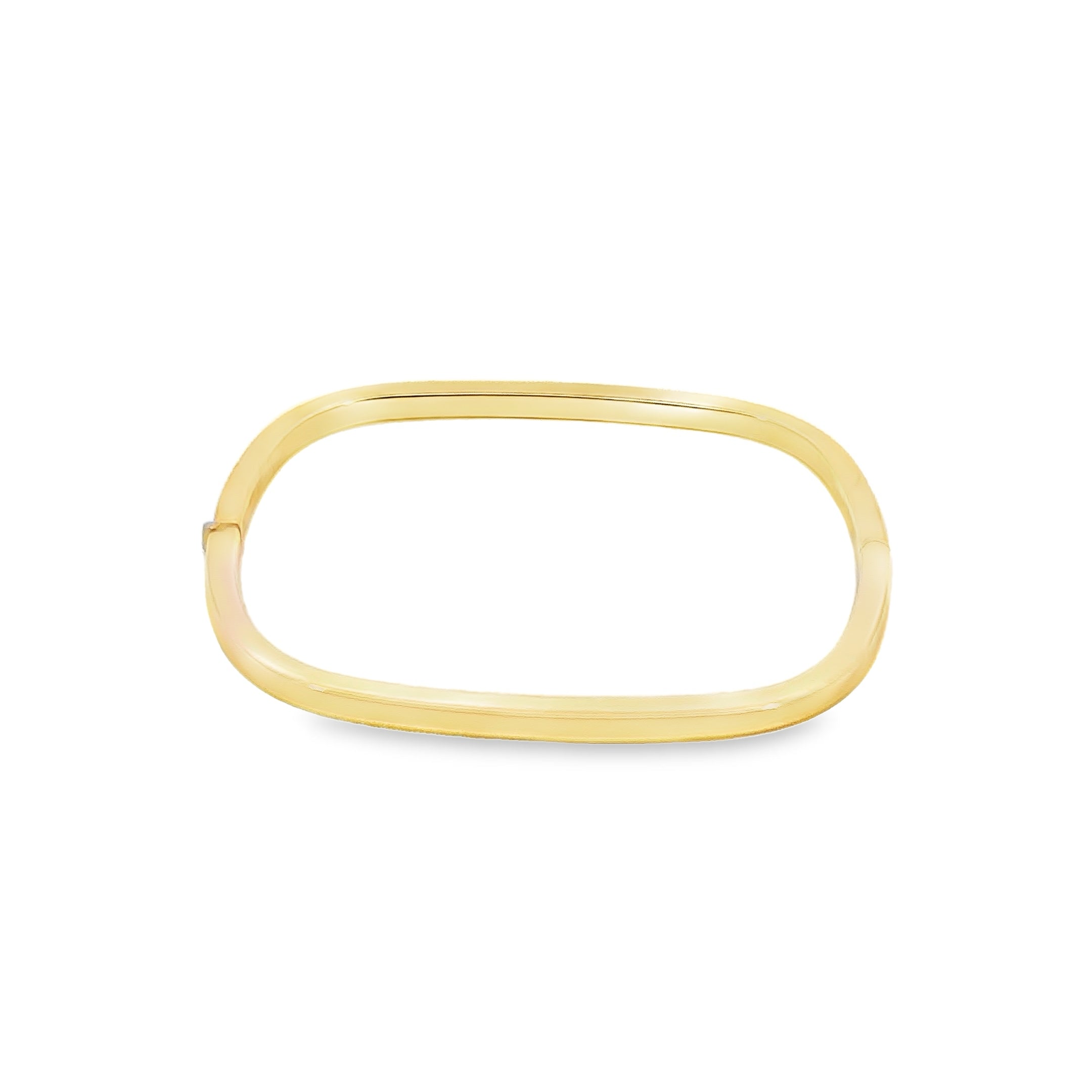 -E- 18kt yg Square Bangle