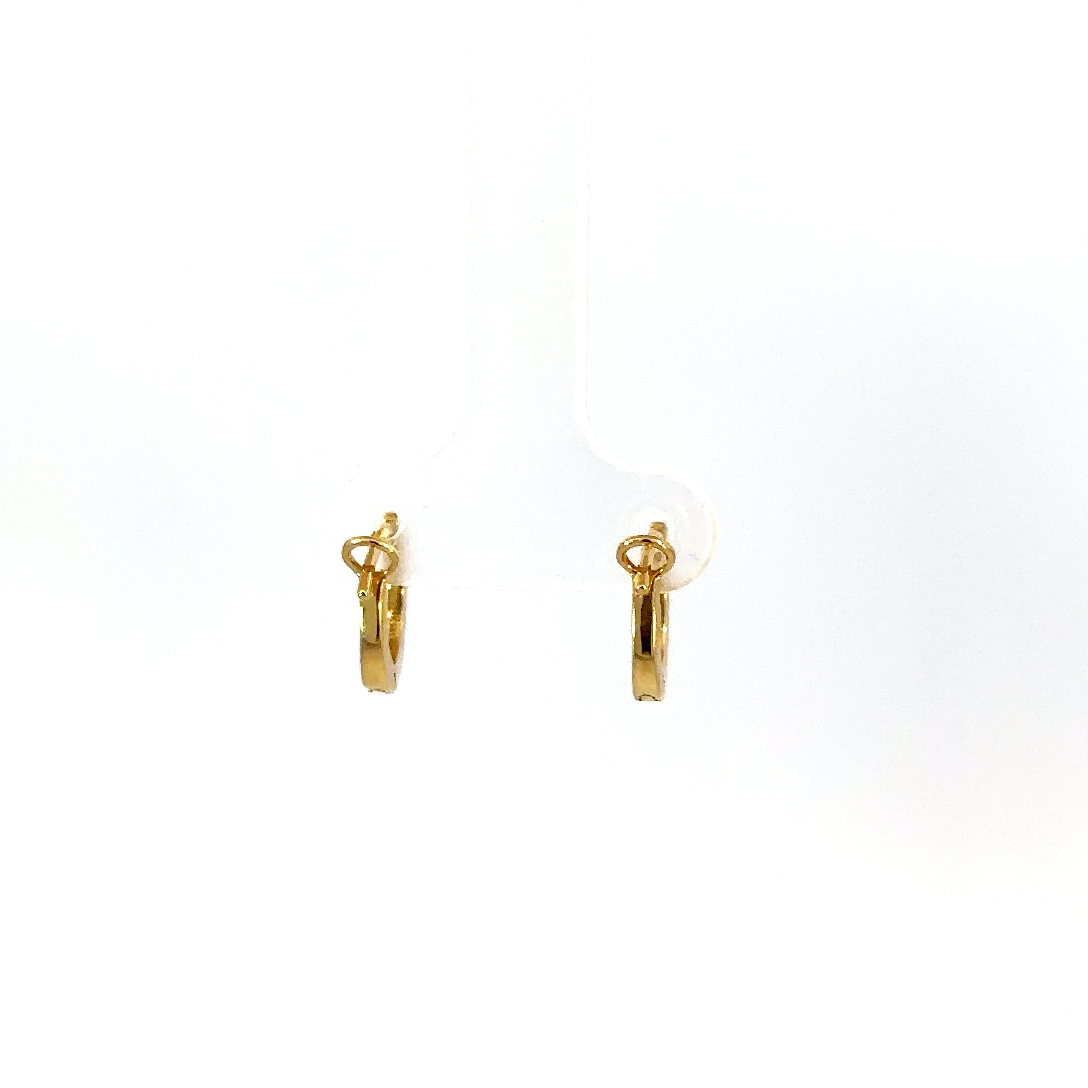 14k yg & dia small hoop earrin