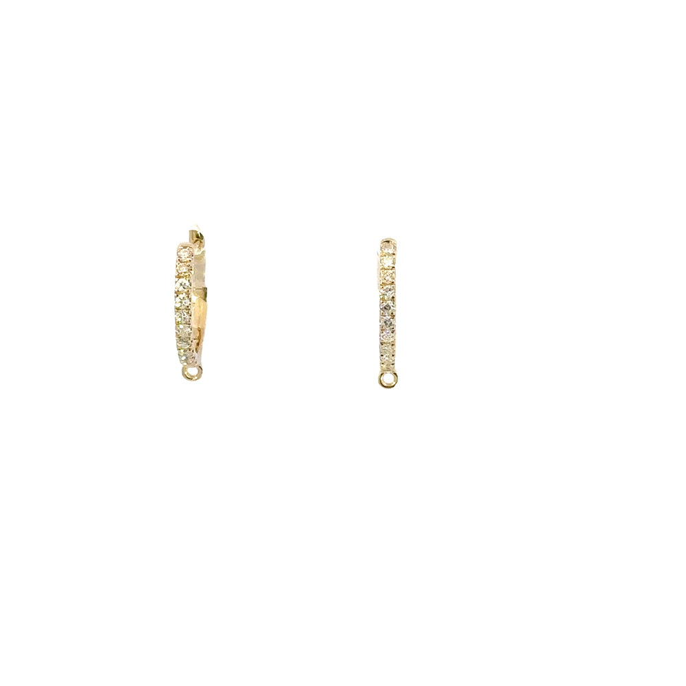 14K White 0.16ct Dia top hoop