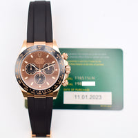 Daytona Rose Gold with Rubber Strap 116515LN