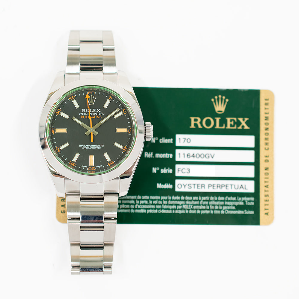 Milgauss Green Crystal 116400GV
