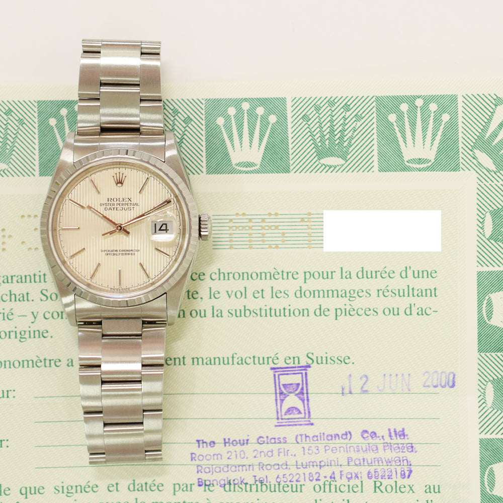 Datejust 36mm Fluted Bezel Steel 16220