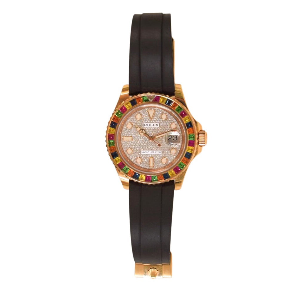 Yacht-Master 40mm Everose Gold Multicolor Sapphire & Tsavorite Bezel 116695SATS